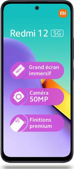 Actual product image Xiaomi Redmi 12 (128 GB, Midnight Black, 6.79", Hybrid Dual SIM, 50 Mpx, 4G)