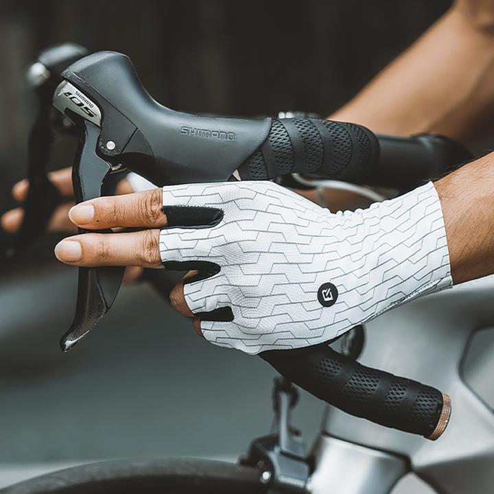 Actual product image Rockbros Road Cycling Gloves Size: M - Black and White (M)