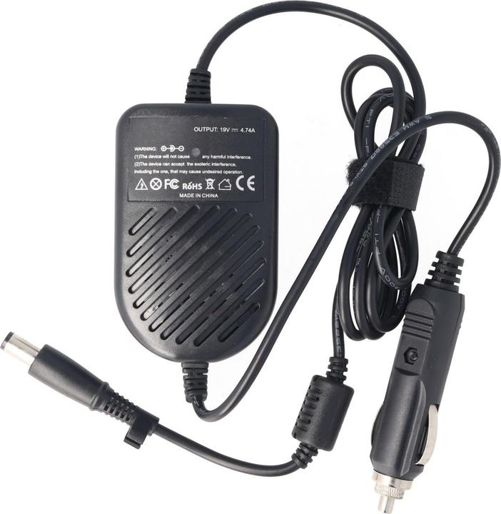 Actual product image AccuCell 12V car charger cable suitable for HP Compaq Laptop 19V 4,74A (90 W)