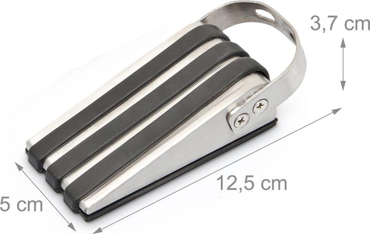Actual product image Relaxdays Doorstop stainless steel (2 Piece, 5 x 12.5 x 4 cm)