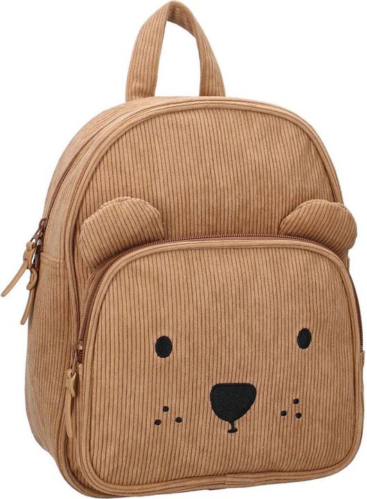 Kidzroom Porto Beary Excited Rugzak - Bruin - Beer - Ribstof