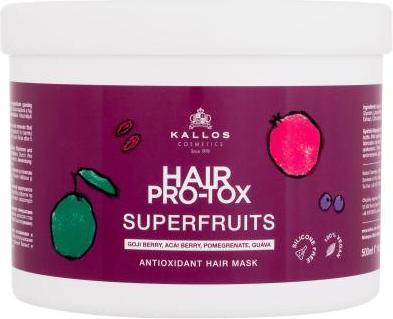Actual product image Kallos Cosmetics Kallos Herbal Hair Pro-Tox Antioxidant Hair Mask with Superfruit Extracts - Pack of 4 (500 ml)