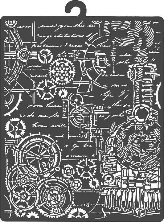 Image du produit Stamperia Pochoir "Fantasy World - Metal Decor" (Monde fantastique - Décor métal)