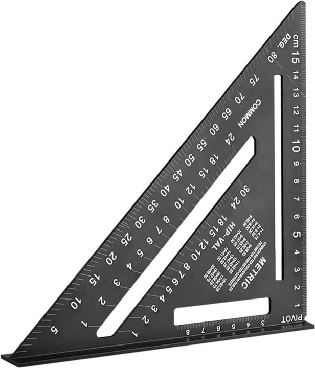 Image du produit Stahlwerk Kit de règles avec règle de mesure multi-angles, règle triangulaire, triangle d'angle (300 mm)