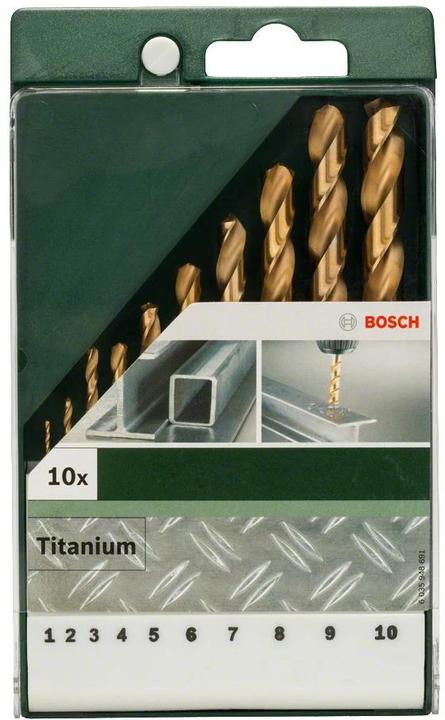 Produktbild Bosch Zubehör 10tlg. Metallbohrer-Set HSS-TiN (1 mm, 2 mm, 3 mm, 4 mm, 5 mm, 6 mm, 7 mm, 8 mm, 9 mm)