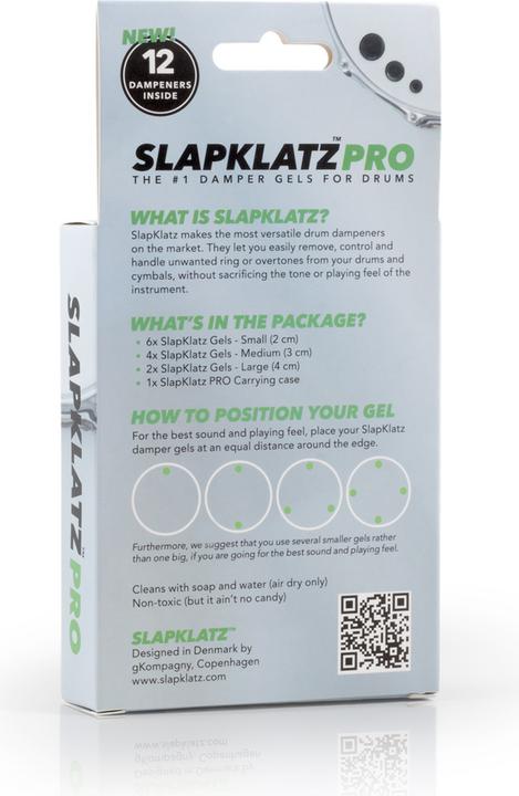 Produktbild Slapklatz SK PRO Gel Pads Black 12 Stk. (Instrumentendämpfer)