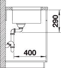 Actual product image Blanco Andano 450-U (Undermount sink, 45 cm, 49 cm)