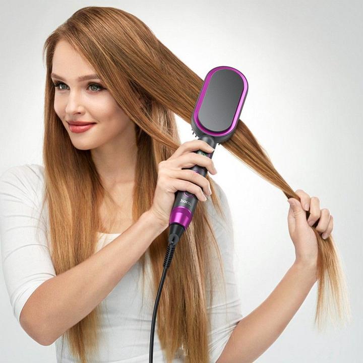 Produktbild Hoco Other electric straightening hair comb with digital display HP44 rose red (Glätteisen)