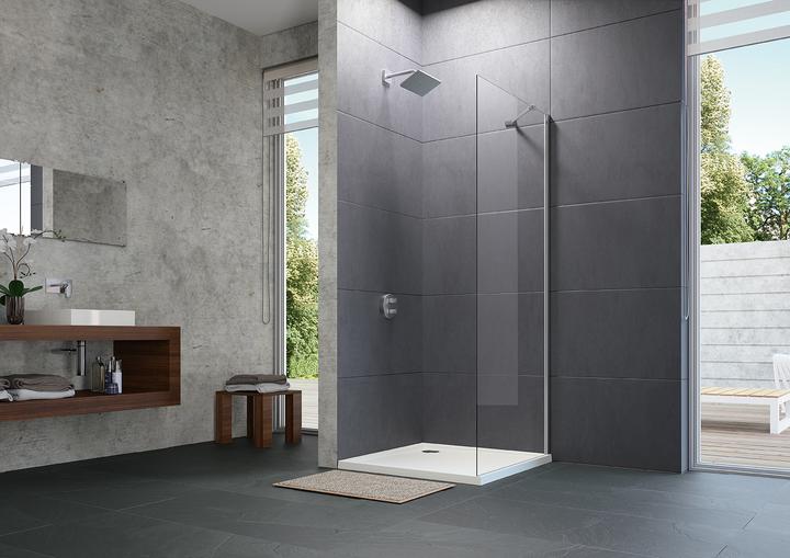 Produktbild Hüppe Design pure Seitenwand für Schwingtür Breite: 70cm Anschlag links & rechts für Duschwanne (211 cm, 79 cm, 6 cm)