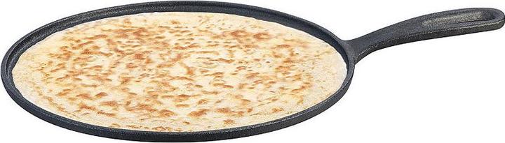 Produktbild Rosenstein & Söhne 2er-Set Gusseiserne Crêpe-Pfanne (28 cm, Pfannenset + Topfset, Gusseisen)