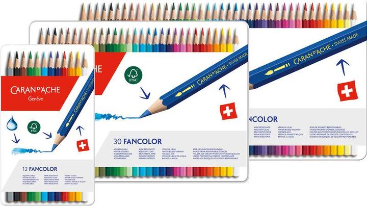 Produktbild Caran d'Ache Fancolor Farbstifte Metallschachtel (Mehrfarbig, 40 x)