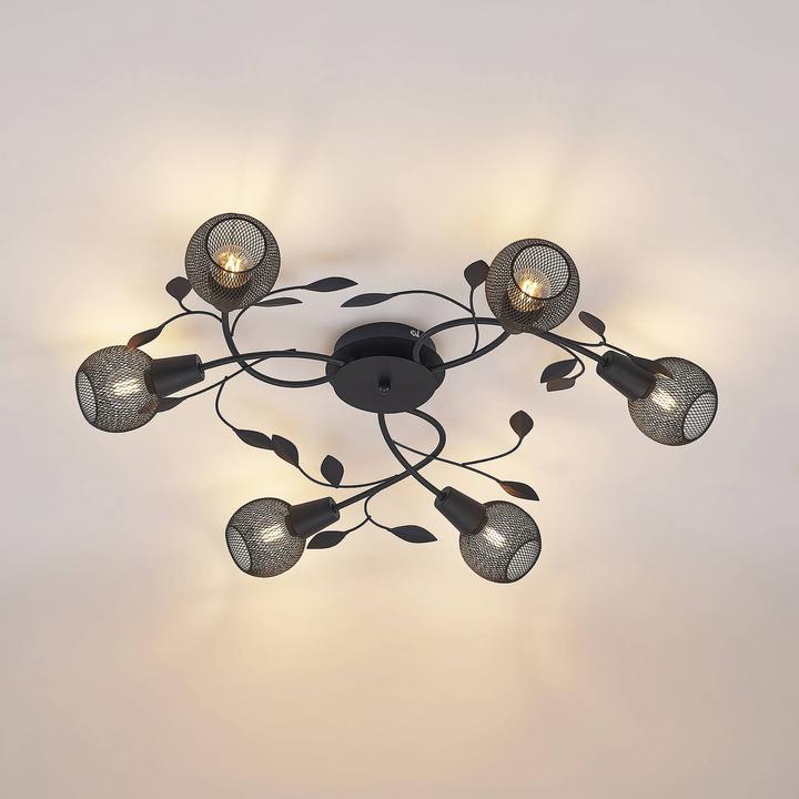 Produktbild Lindby Kanye Florentiner-Deckenlampe sechsflammig (E14)