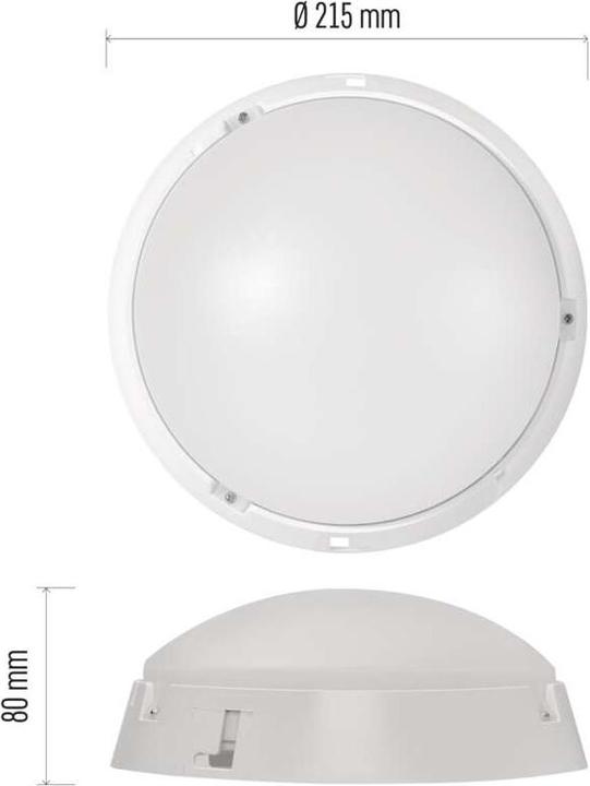 Image du produit Emos Plafonnier LED rond, noir/blanc. 14W blanc neutre (1100 lm)