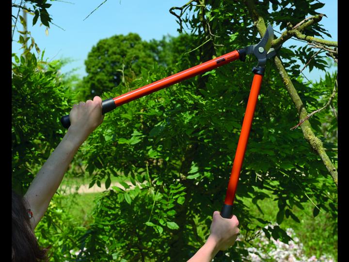 Actual product image Bahco 35 mm bypass pruning shears with steel handle, 600 mm