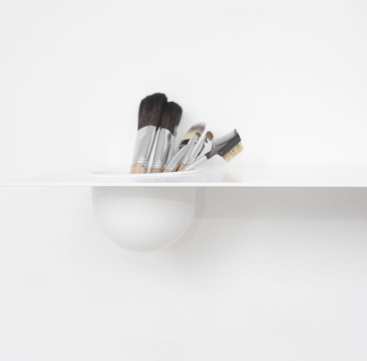 Image du produit Nichba Design Shelve01 Étagère murale avec bac à gauche (70 x 25 x 19 cm)