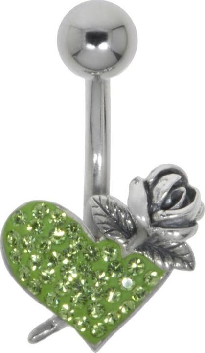 Bijouteria Bauchpiercing (Chirurgenstahl 316L, Kristall, Silber 925)