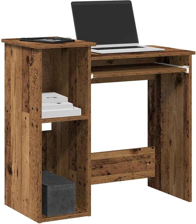 Produktbild VidaXL Schreibtisch mit Regal Altholz-Optik 84x40x78cm Holzwerkstoff Bürotisch