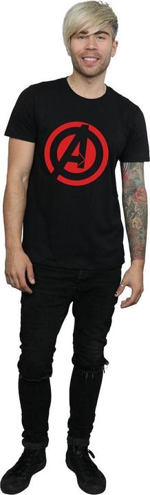 Immagine prodotto Marvel Maglietta Tinta Unita Logo Uomo (L)