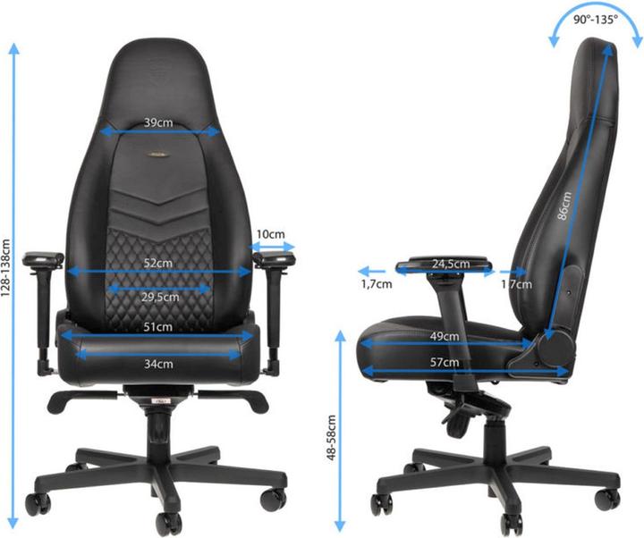 Actual product image noblechairs ICON genuine leather