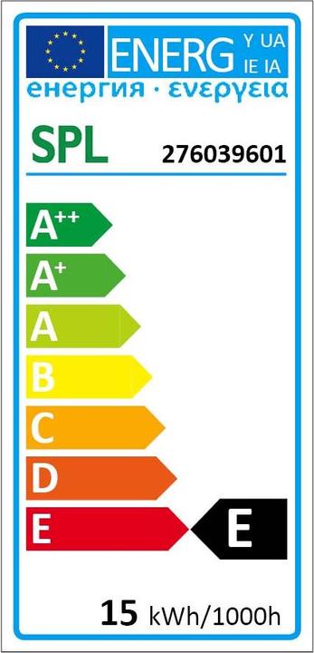 Energie-Label Scharnberger+Hasenbein Scharnberg Glühlampe B60x105mm E27 24V 15W matt 40709 (E27, 15 W, 110 lm, 1 x, E)