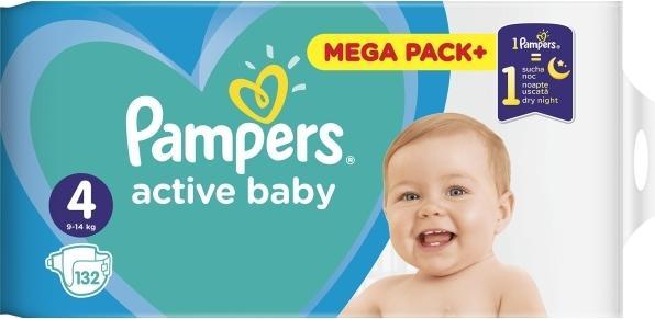 Produktbild Pampers Active Baby (Gr. 4, Halbmonatsbox, 132 Stück)