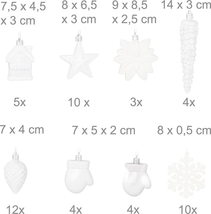 Actual product image Relaxdays christmas bauble (100 -part)