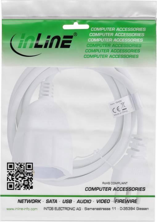 Produktbild InLine Strom-Verlängerung Schutzkontakt ITALIEN Stecker L / Buchse F (5 m, CEE 7/3)