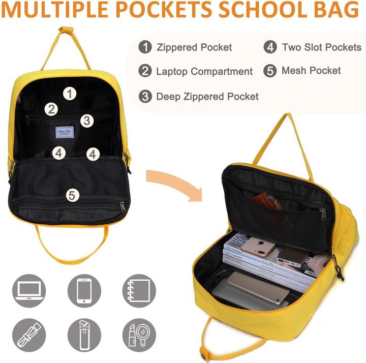 Actual product image Only-Bags.Store School backpack for teenagers, lightweight and waterproof school backpack, multifunctional (8.90 l)