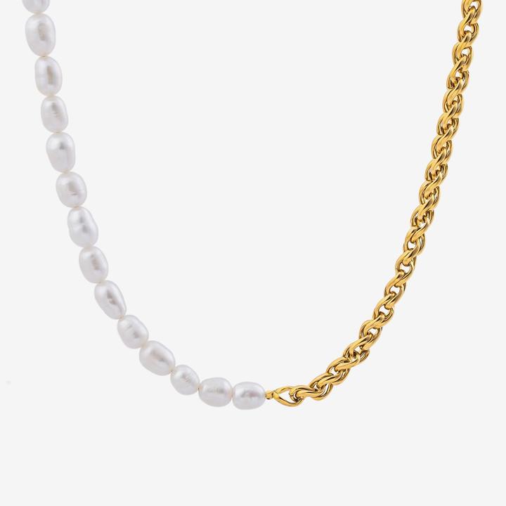 Sensora Jewelry Cuban Pearl Halskette (Edelstahl)