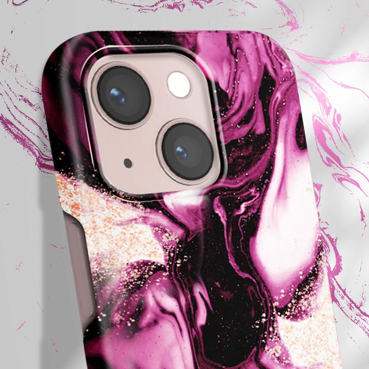 Actual product image iDeal Of Sweden Designer Cover Golden Ruby Marble (Oppo A16e, Apple iPhone 13)