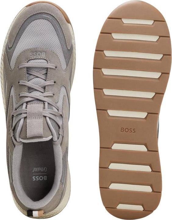 Actual product image BOSS Mens Titanium Leather Running Trainers (39.5)