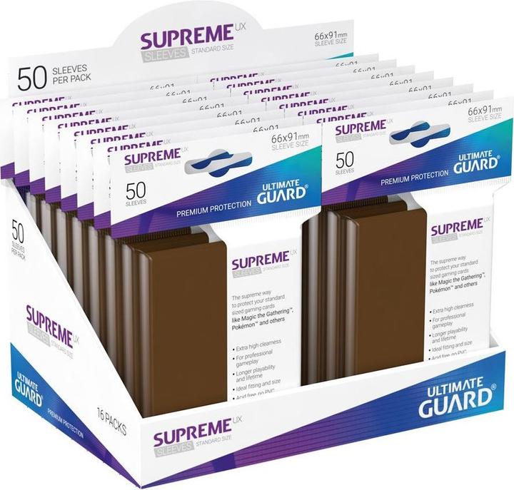 Immagine prodotto Ultimate Guard UGD010807 - Suprema UX 50 buste per carte di credito di dimensioni standard, marrone
