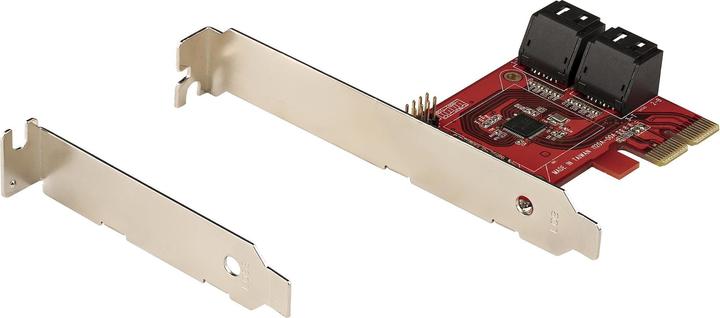 Produktbild StarTech com 4P6G-PCIE-SATA-CARD, PCIe, SATA, PCIe 3.0, Rot, ASMedia - ASM1164, 6 Gbit/s