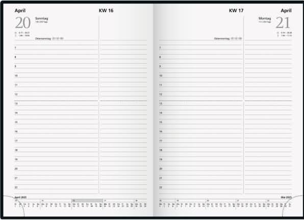 Produktbild Rido Buchkalender Chefplaner 14,5x20,6cm 1 Tag/Seite Miradur-Einband weinrot 2025 (Deutsch)