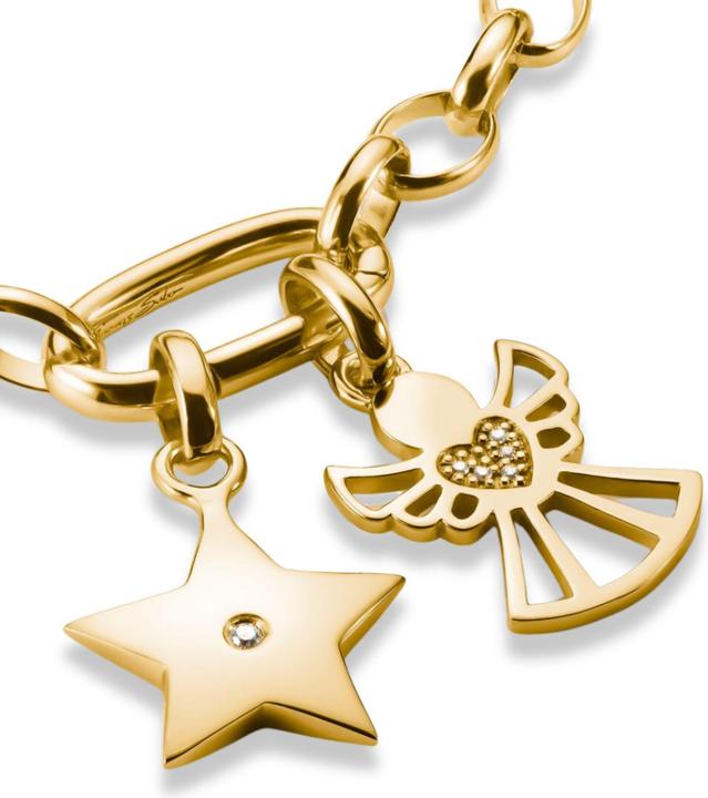 Immagine prodotto Thomas Sabo Charm-Anhänger Stern mit weissem Stein Connect vergoldet (Argento 925)