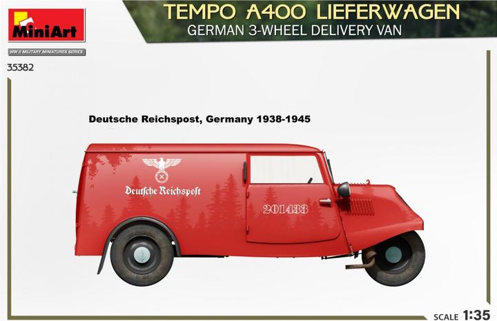 Produktbild Mini art Tempo A400 Lieferwagen. German 3-Wheel Delivery Van