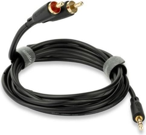 Actual product image QED Connect Stereo Cable 3.5Mm (M) To 2 X Phono (M) 3 metres QE8117 (3 m, Cinch)