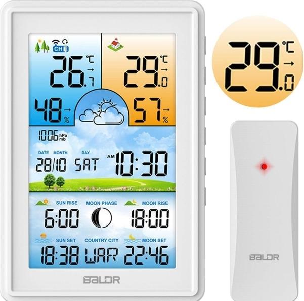 Image du produit Berdsen Station météo Weather station with display BD-906 white