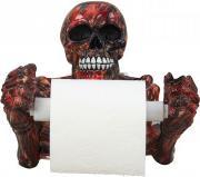 Produktbild IKO Totenkopf als Toilettenpapierhalter rot/schwarz h=