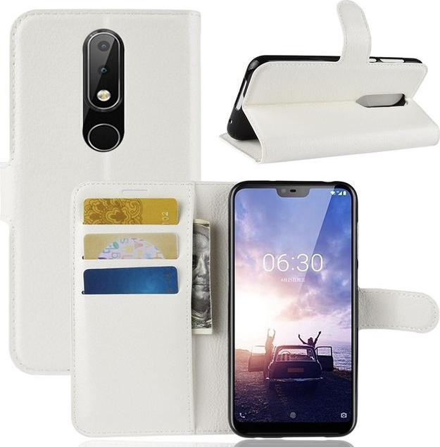 Actual product image MU Classic Litchi Leather Bookcover Series (Nokia 6.1 Plus)