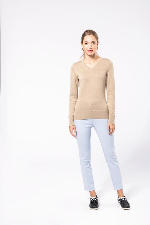 Actual product image Kariban Women's v-neck sweater (M)