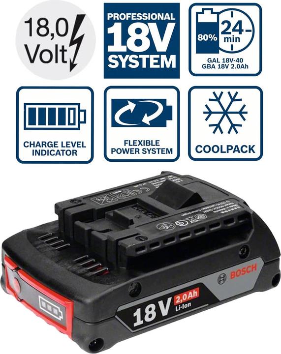 Produktbild Bosch Professional Batterie GBA 18V 2,0Ah (18 V)