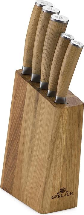 Actual product image Gerlach KNIFE SET BLOCK 5 pcs. NATURAL