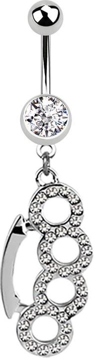 Immagine prodotto Star Piercing Banana argento con ciondolo in ottone nocche argento (Acciaio chirurgico 316L, senza ottone)