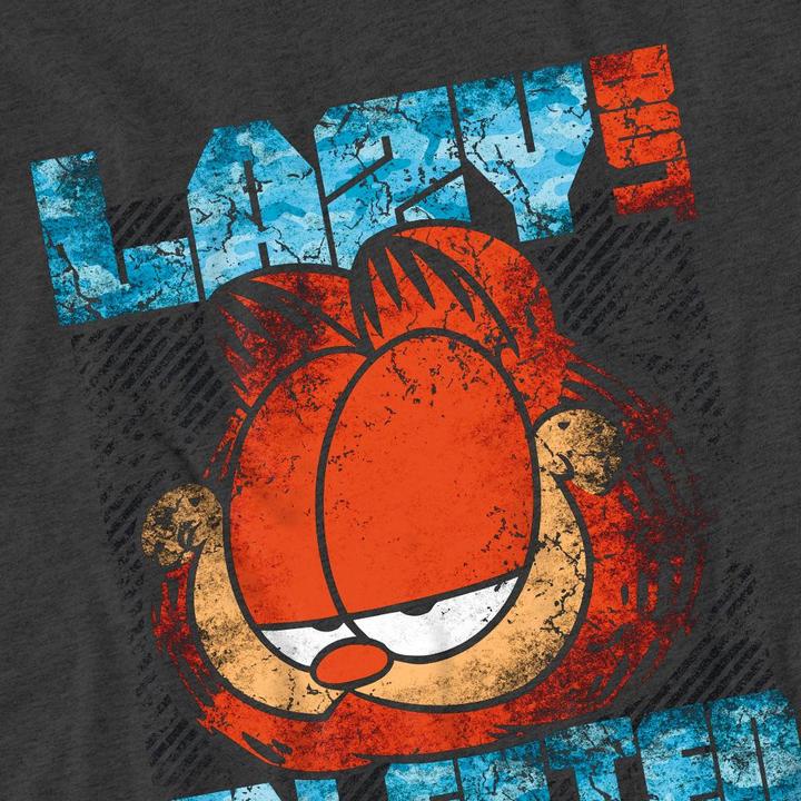 Actual product image Garfield Unisex Adult Lazy But Talented Distressed T-Shirt (M)
