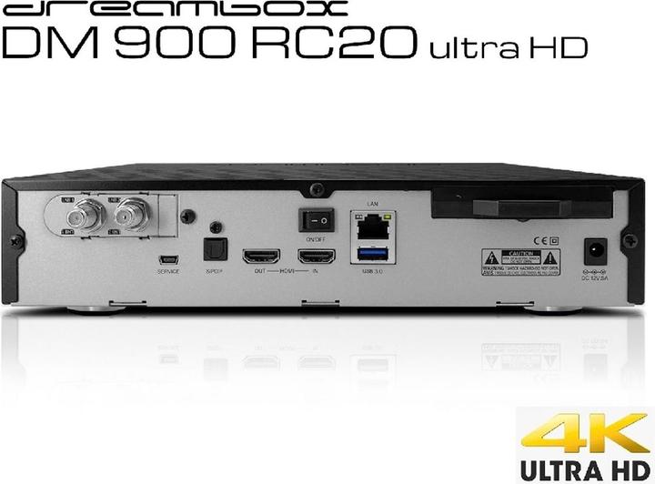 Image du produit Dreambox DM900 RC20 ultraHD (2 Go, DVB-S2X, Slot CI, Arbre CI)