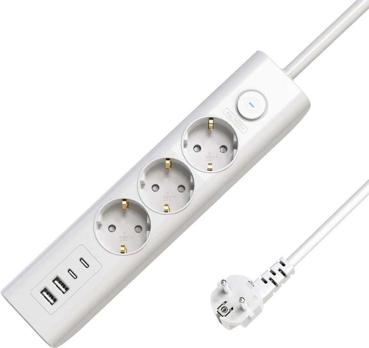 Produktbild MicroConnect Power Strip (7 x, USB-A, CEE 7/3, USB-C, 1.50 m)