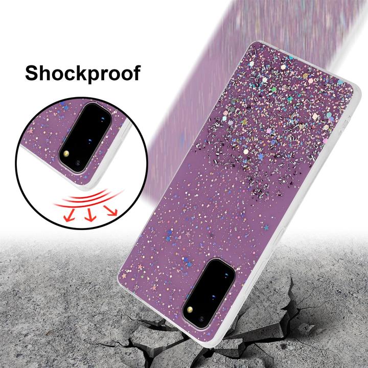 Image du produit Cadorabo Couverture TPU paillettes scintillantes (Samsung Galaxy S20+)