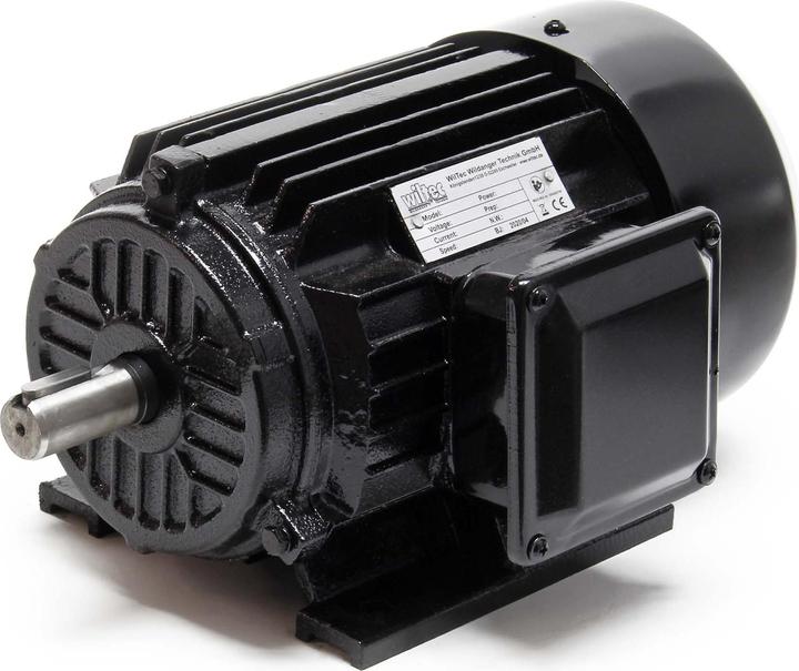 Wiltec Moteur Asynchrone triphasé Rotor Cuivre 2 Pôles 400V 1,5kW Forme B3 2830 tr/m Indice Protection IP44