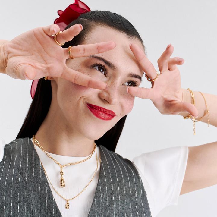 Produktbild Thomas Sabo Halskette mit HARIBO Goldbär Anhänger vergoldet (Silber 925, 45 - 50 cm)